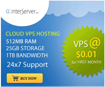 本博客从interserver拿到的独家优惠码，vps首月仅需0.01$