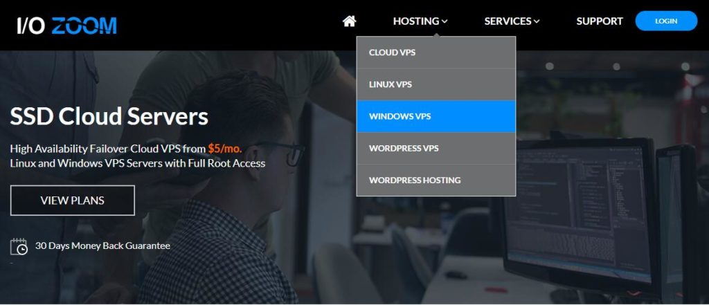 免费ddos防护的IO Zoom 高性价比vps，有windows机型